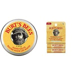 Burt's Bees Baume pour Mains 85 g & Baume À Lèvres Hydratant 100% D’Origine Naturelle, Lot De Deux, Cire D’Abeille, Coffret Blister De 2 Sticks 8.5 gramme