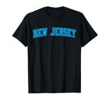 New Jersey NJ Varsity Style Garden State Grunge Blue T-Shirt