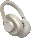 Clam Blaze Casque Bluetooth Supra Auriculaire avec 80h d'autonomie, Microphone ENC, Réduction du Bruit du Vent, sans Fil, Charge Rapide, Multipoint Bluetooth (Beige)