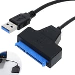 Câble Sata To Usb 3.0 Adaptateur Ssd/Hdd,Adaptateur Usb Vers Sata Pour Les Disques Durs Externes Et Internes 2,5 Pouces Compatible Avec Windows Xp/Vista/7/8/10 (Noir)