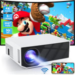 Mini Videoprojecteur Avec Support 4K,Projecteur Video Portable Native 1080P,Retroprojecteur Home Cinéma 20000 Lumens,Compatible Ios/Android/Pc/Ps5/Tv Stick/Hdmi/Usb