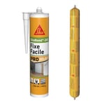 SIKA - Colle acrylique pour l'agencement intérieur - Replace clou & vis - Blanc - 290ml + Colle parquet en cordon ou sous-couche - Améliore l'isolation acoustique - Marron - 600ml