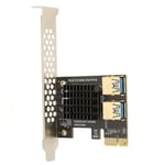 New PCI E 1 To 2 Riser Card PCI E 1X To 2 External PCI E USB 3.0 Expansion Card