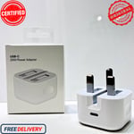 GENUINE USB C 20W ADAPTER FAST CHARGER PLUG FOR APPLE IPHONE 13 14 15 PRO MAX UK