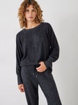 HUSH Elle Plain Raglan Sleeve Lounge Top