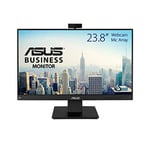 ASUS BE24EQK - Ecran PC 23,8'' FHD avec webcam rotative 2MP et micro - Dalle IPS - 16:9 - 1920x1080 - 300cd/m² - 60Hz - 5ms - DP, HDMI, VGA - Filtres de lumière bleue - Haut-parleurs, Noir