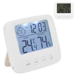 Thermomètre Hygromètre D'Intérieur, Thermomètre D'Intérieur Avec Grande Horloge Lcd, Écran Rétroéclairé, Thermomètre D'Ambiance Pour La Maison, Le Bureau, La Chambre