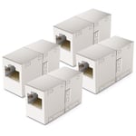 4 Pièces RJ45 Coupleur Cat6-Rallonge de Câble LAN et Connecteur de Câble Réseau pour Switch TV PS5 PS4 ADSL Modem TV Box Router et PC-Adaptateur de Câble Patch avec POE RJ45 Connexion LAN