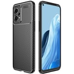 OnePlus Nord CE 2 Lite 5G Carbon Fiber Texture deksel - Svart