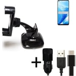 For OnePlus Nord N200 5G car holder + CHARGER windshiled bracket 