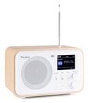 Audizio Milan FYNDHÖRNAN bärbar DAB-radio med Bluetooth, FM-radio och batteri - vit färgad, Radioapparat - Digitalradio