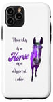 Coque pour iPhone 11 Pro Purple Horse Pony Equine Lilas Cheval Race Animal