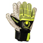 Uhlsport Keeperhanske Supergrip+ Flex Frame Carbon - Sort/Gul/Hvit, størrelse 8