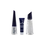 Herome 3-en-1 Nail Essentials Set (Bleu) - Travel Set - Soin pour les Ongles Faibles - Kit Avec Durcisseur Fort, Dissolvant Soignant sans Acétone et Crème pour Cuticules