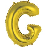 Unique Party Supplies- Ballon en Aluminium avec lettres-35 cm-Lettre G-Doré, 77947, Gold