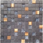 Decora Mosaicos - Boite de carrelage mosaïque bamboo Noir 30x30 cm