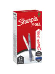 Sharpie S-Gel | Gel Pens | Medium Point (0.7mm) | Frost Blue & White Pearl Barrels | Blue Ink | 12 Count