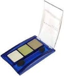 MAYBELLINE EXPERT WEAR EYE SHADOW TRIO 36 IRISH GREEN 3 GREAT COLOURS NEW SEALED