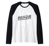 Catnip Madness Cute Kitten Funny Cat Pet Humor Raglan Baseball Tee