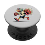 Action de grâces Turquie Jouant au Football Touchdown Hommes Garçons PopSockets PopGrip Interchangeable