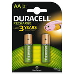 2 Duracell AA 1300 mAh PRE STAY CHARGE Rechargeable Batteries NiMH HR6 DC1500