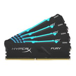 HyperX FURY RGB - DDR4 - kit - 32 Go: 4 x 8 Go - DIMM 288 broches - 3000 MHz / PC4-24000 - CL15 - 1.35 V - mémoire sans tampon - non ECC - noir