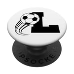 PopSockets Football Pop Letter L - Phone Case Grip L Monogram Futbol PopSockets Grip and Stand for Phones and Tablets