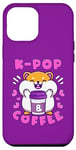 Coque pour iPhone 12 Pro Max Hamster, K-Pop et café, musique coréenne, mignon et enjoué