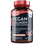 Vegan Collagen 1000mg Advanced Superfood Blend - 180 Capsules (3 Month Supply) - Vegan Collagen Alternative with Zinc, Vitamin E & Vitamin C - Normal Skin Pigmentation - Made in The UK by Nutravita