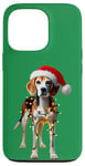 Coque pour iPhone 13 Pro Harrier Chapeau de Père Noël avec lumières de Noël pour maman papa amoureux