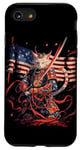 iPhone SE (2020) / 7 / 8 Cat Samurai American Flag Samurai Cat Art Patriotic Cat Case