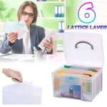 6 Dividers Store Cards Crafts Recipes Greeting Card Storage Organizer Box UK