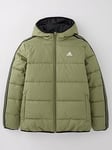 adidas Sportswear Junior Boys Essentials Padded Jacket - Green, Green, Size 15-16 Years