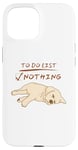 iPhone 15 Cute lazy sleeping Labrador Dog Lover to do list nothing Case