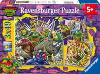 Ravensburger Teenage Mutant Ninja Turtles TMNT Toys - 3x 49 Piece Jigsaw Puzzles for Kids Age 5 Years +