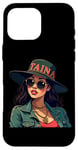 Coque pour iPhone 16 Pro Max Taina Sun Hat Chic Fashion Statement Boricua Puerto Rican