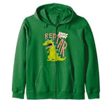 Rugrats Iconic Vintage Retro Reptar Big Chest Portrait Zip Hoodie