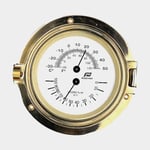 Plastimo Hygrometer & termometer Porthole 4.5", Ø115/140 mm, guldpläterad mässing