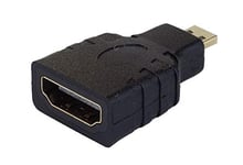 PremiumCord microHDMI HDMI-M/F-Adaptateur HDMI cable pour (microHDMI mâle/femelle Noir 1920 x 1080 pixels)