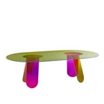 Glas Italia - SHI13 Shimmer High table, Transparent glass - Spisebord - Patricia Urquiola - Flerfarget - Glass