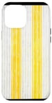 Coque pour iPhone 12 Pro Max Michigan jaune blanc rayé traditionnel motif MI