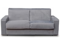 Canapé lit Amsterdam2 3 places micro fibre gris f matelas 140