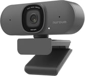 Nuroum V15-AF 2K Webcam avec Double Microphones,Webcam 1080P 60fps Full HD Caméra PC, 75°Grand Angel, Autofocus, Couvercle de Privacité, USB Plug&Play Webcam PC pour Vidéoconférence/Windows/Mac/Laptop