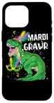 Coque pour iPhone 16 Pro Max Mardi Grawr Costume de dinosaure T-Rex