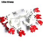 Chritmas Led Light Strips Hängande Light Led Strip Belysning Snögubbe Hjort String Fairy Lights Party Julgran Juldekoration Nattljus Like the picture 1.65M 10LED Deer