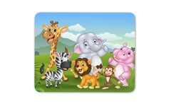 Cartoon Fun Animals Zoo Friends Mouse Mat Pad - Children's Computer Gift #16888