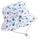 Malaxlx Fleur Bob Bébé Chapeau de Soleil Enfant Chapeau de Pêcheur Chapeaux de Seau Chapeau de Plage Été Extérieur Protection Solaire Bob pour 12-24 Mois Fille Garçon