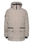 City Padded Parka Jacket Cream Superdry