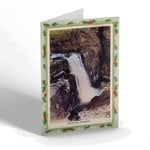 CHRISTMAS CARD Vintage Wales - Mellte Falls, Ystradfellte (b)