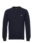 Lyle & Scott Crew Neck Lambswool Blend Jumper Marinblå